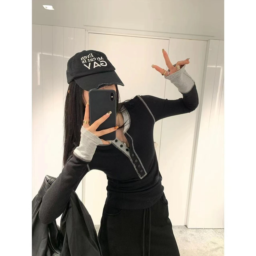 徐秋阳 北半球   百搭时尚休闲设计感显瘦显白软糯长袖11505