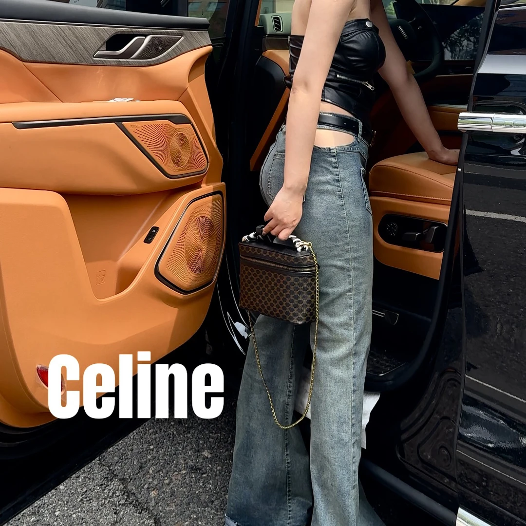 修复品8614061/Celine /思琳黑金饭盒包