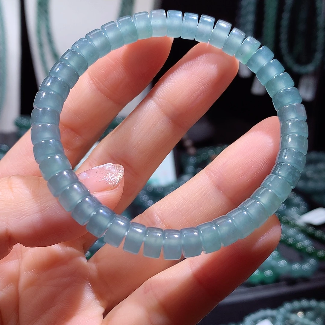 翡翠未镶嵌手链天然a货翡翠手串7