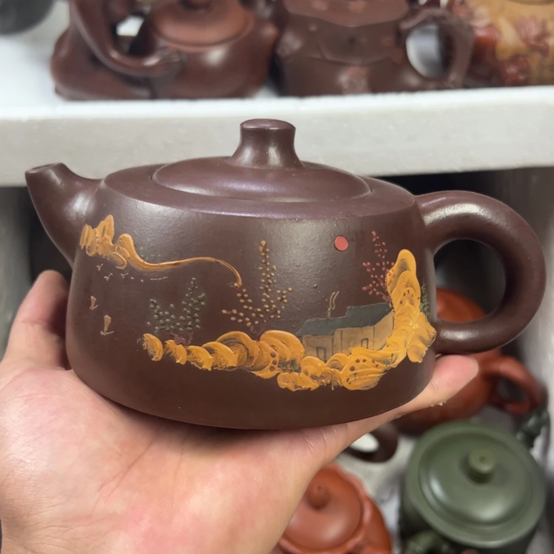 茶壶紫砂宜兴原矿紫砂壶450毫升容量