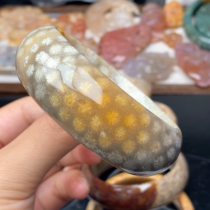 硅化珊瑚（珊瑚玉）手镯未镶嵌56.5