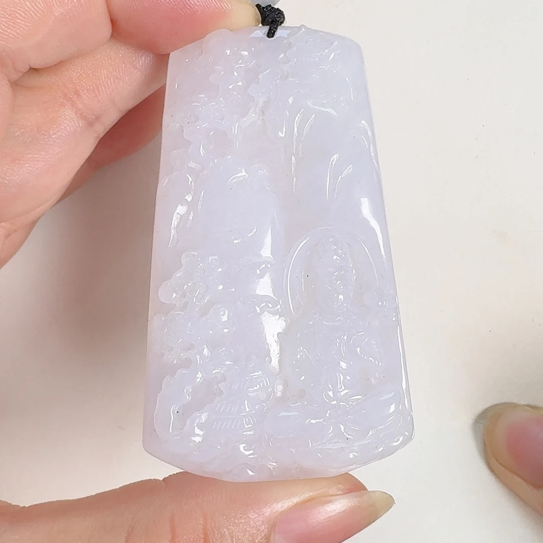 颈饰未镶嵌翡翠山水观音