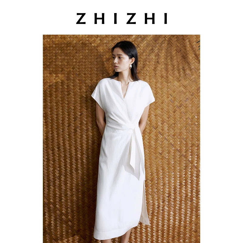 致知 思远人 优雅连衣裙2025年夏季新款法式长款ZZ2EMWLW045