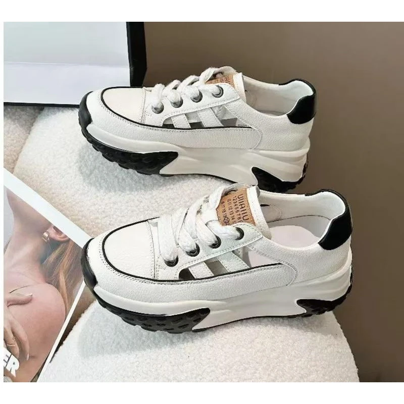 女生拼色低帮镂空休闲板鞋摇摇鞋5392-60311