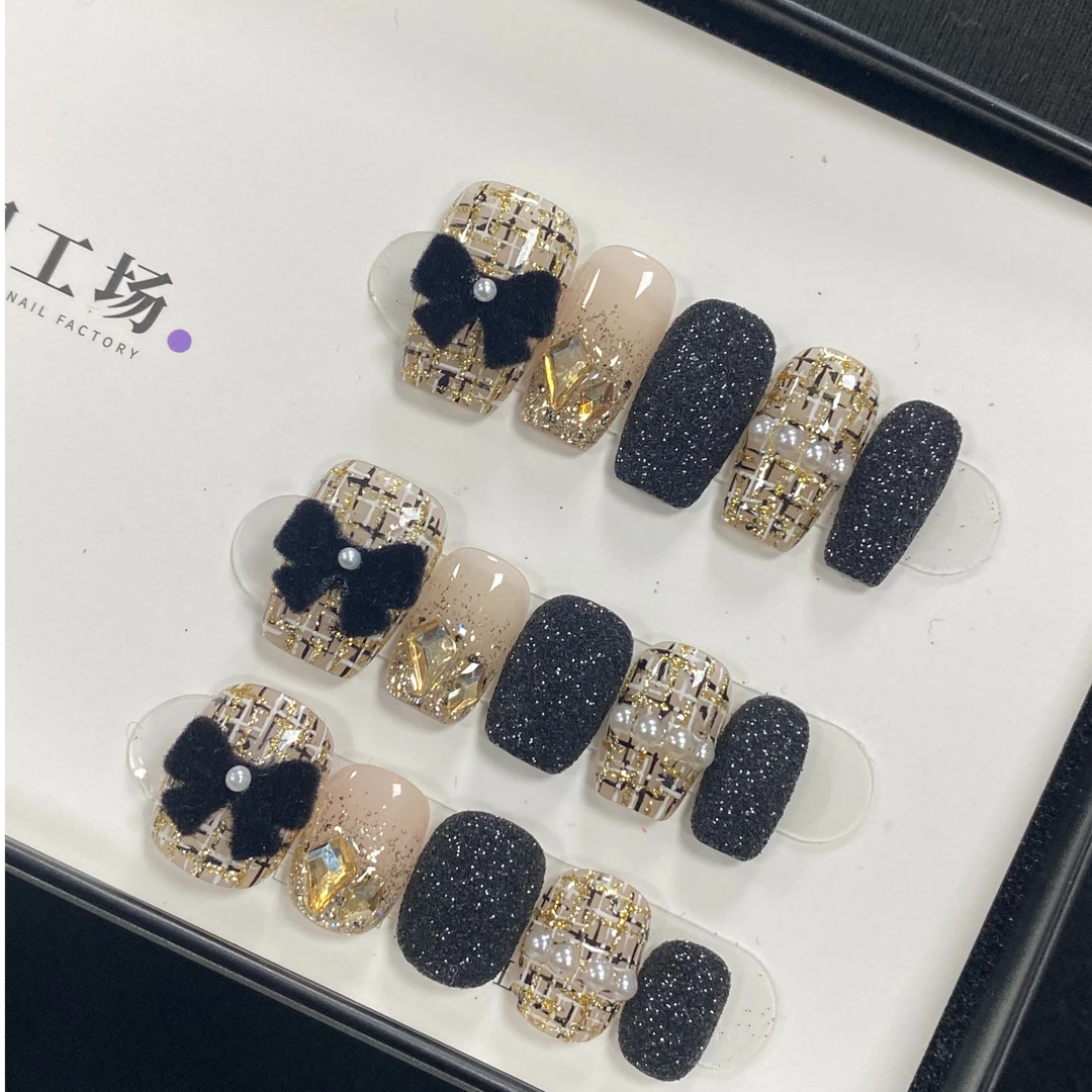 高货体验【爆闪黑香】纯手工轻奢手工穿戴甲（送12高级工具包）