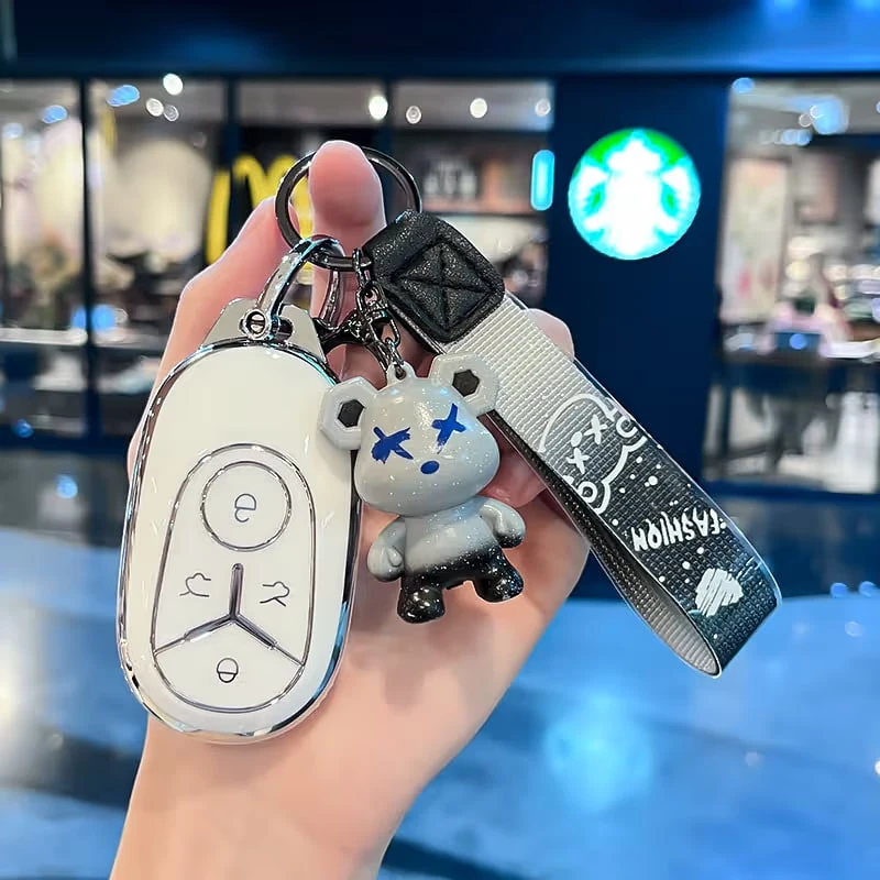 适用于心愿自由探索版几何可爱女汽车钥匙套包壳扣