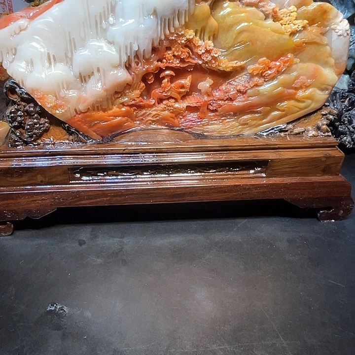 寿山石雕刻山水的