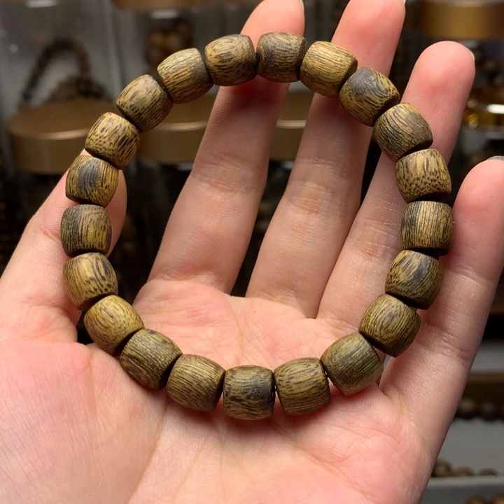 沉香碎屑沉香沉香奇楠鼓珠单圈卡10保8克+