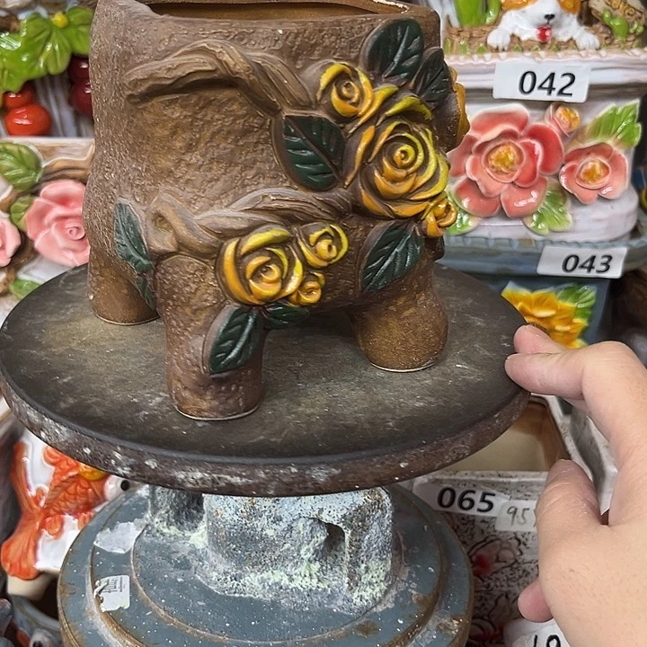 粗陶材质多肉花盆开播福利