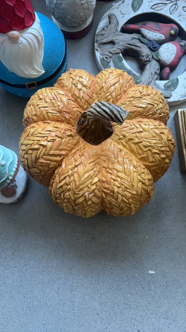 树脂仿麻藤黄色大南瓜摆件