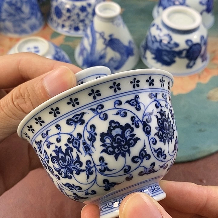 杯弓**心现代景德镇全手工茶具156888