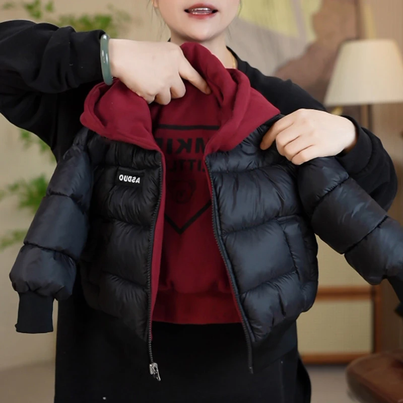 儿童冬季双面双穿2025新款圣诞年服外套加厚连帽棉服男孩棉服外套