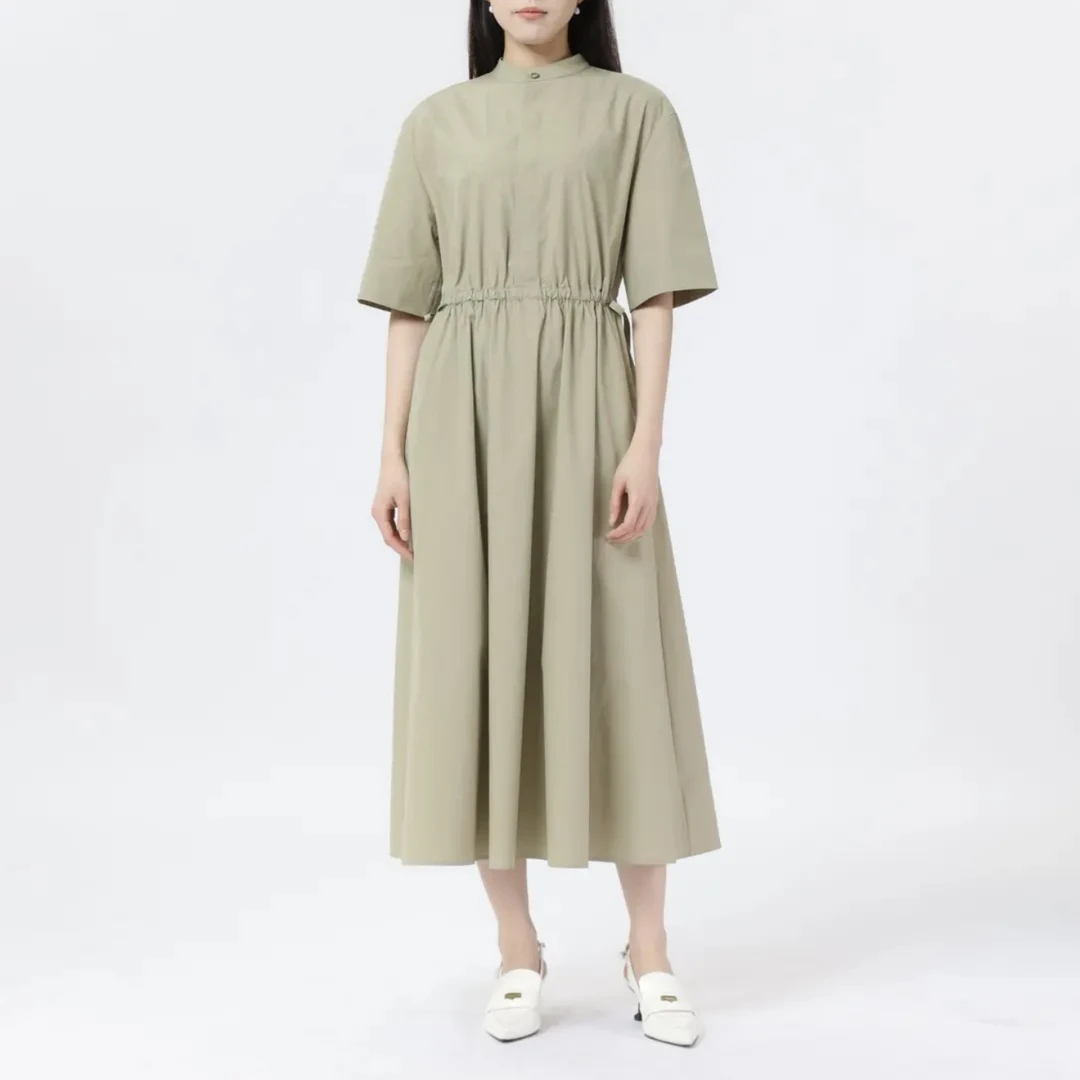 GIRDEAR/哥弟春夏新款显瘦中长裙时尚气质收腰宽松连衣裙150011