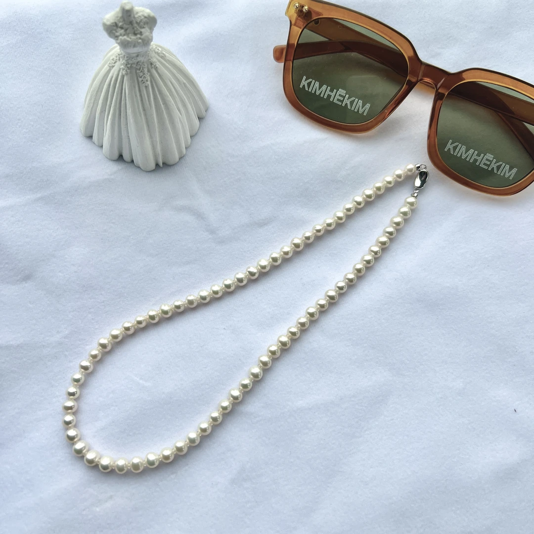 【泽美珠宝】天然淡水无核珍珠5.3-6.3mm近圆无暇无核5A+珠光白色