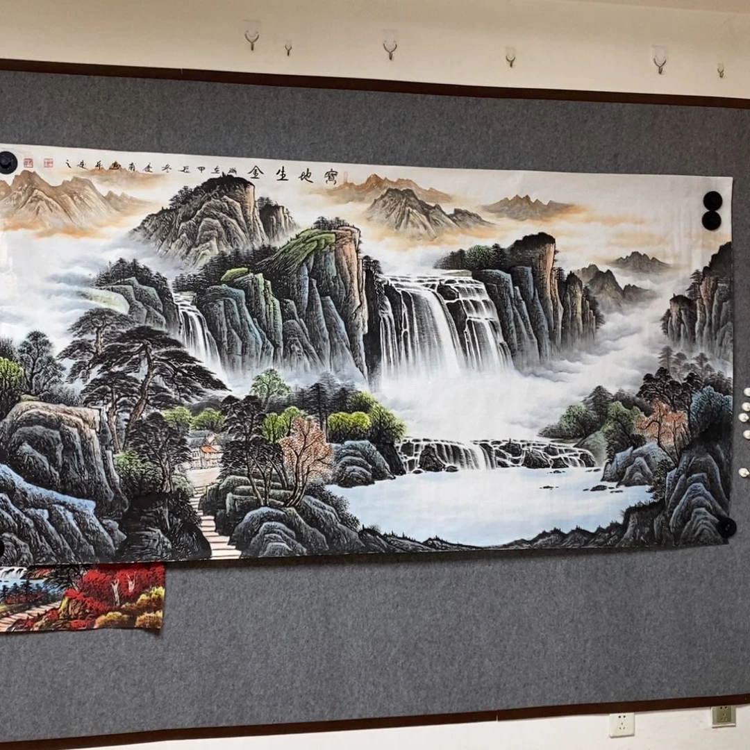 国画钟*2.4✖️1.2米高大八尺