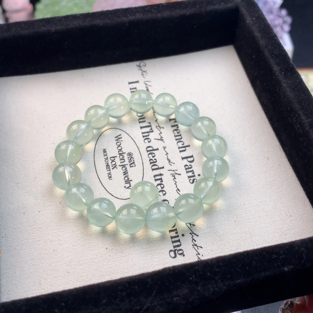 水晶手链未镶嵌s****z葡萄石11mm 黑点已告知