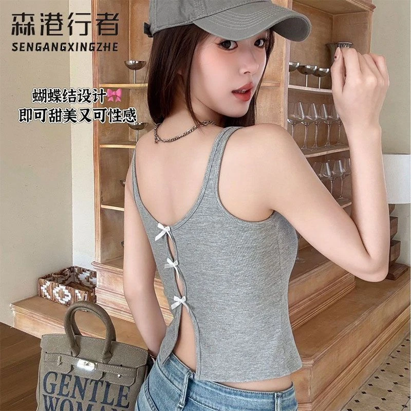 美背夏季内衣背心百搭运动夏季女士美拉德小吊带