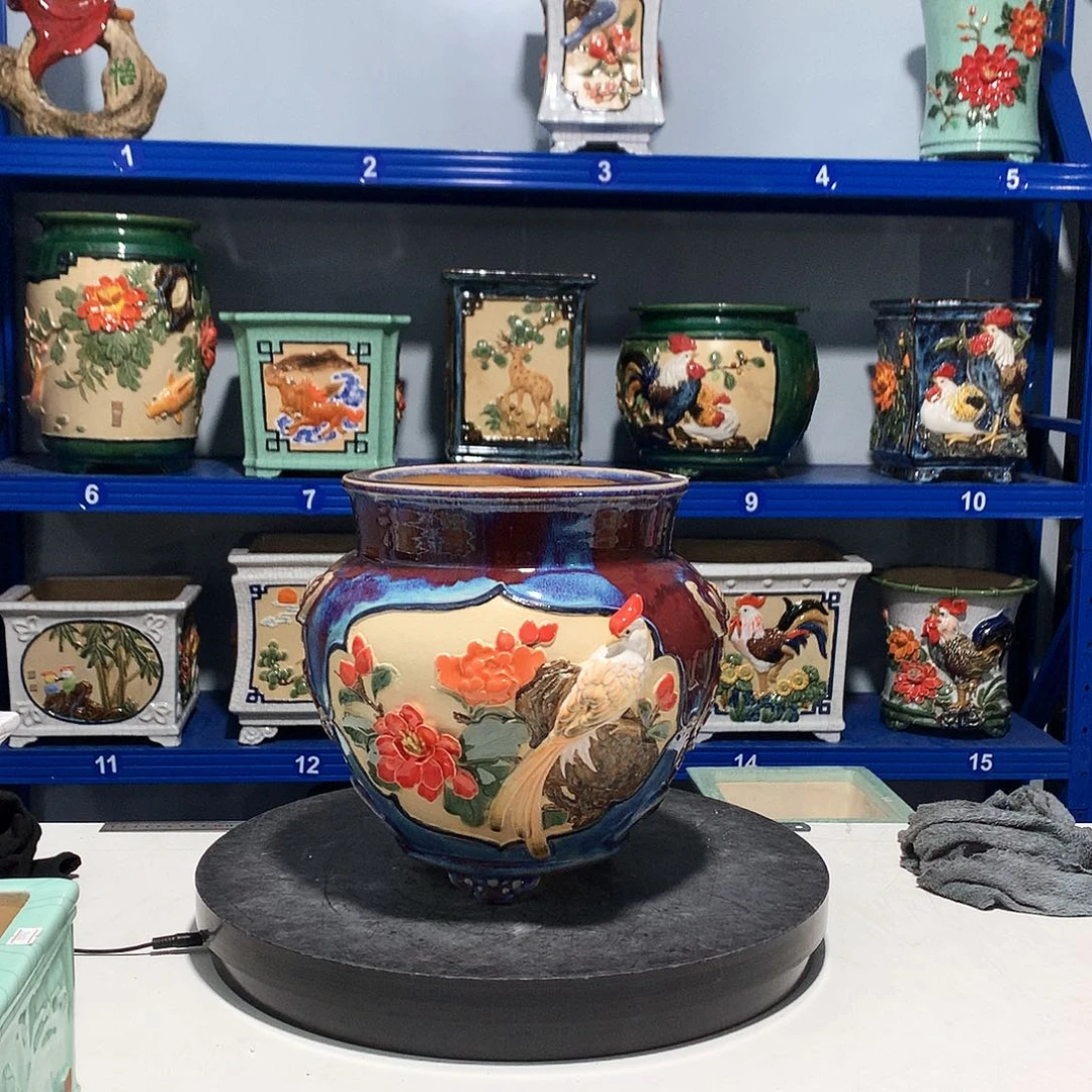 拾***M高温粗陶石湾花盆