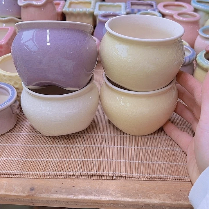 陶瓷花盆当场满12包邮