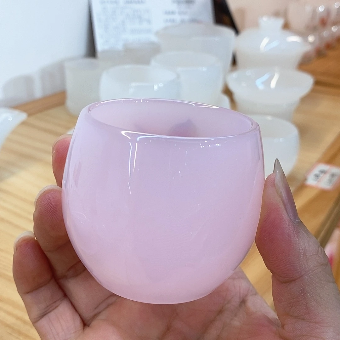 手工艺品琉璃粉红色琉璃主人杯