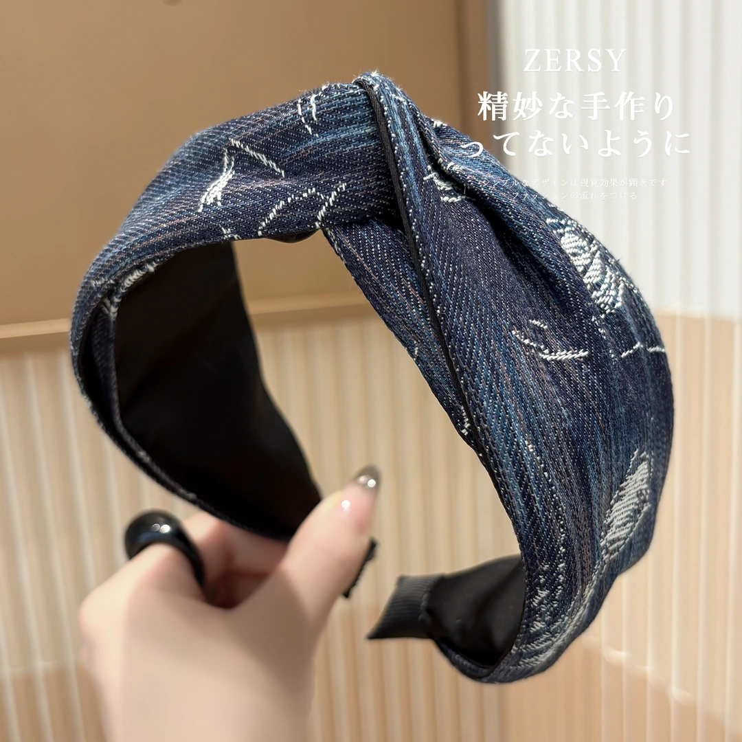 新款打结宽边发箍女款高级感洋气时尚高颅顶布艺发卡日常外戴头箍