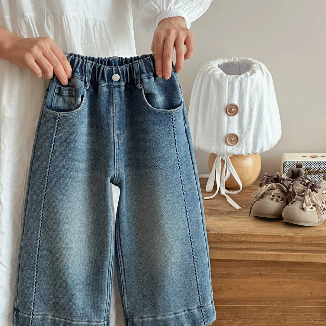 【底层奥粒暖暖绒】2025女童冬款新款潮流洋气时尚HS65606牛仔裤