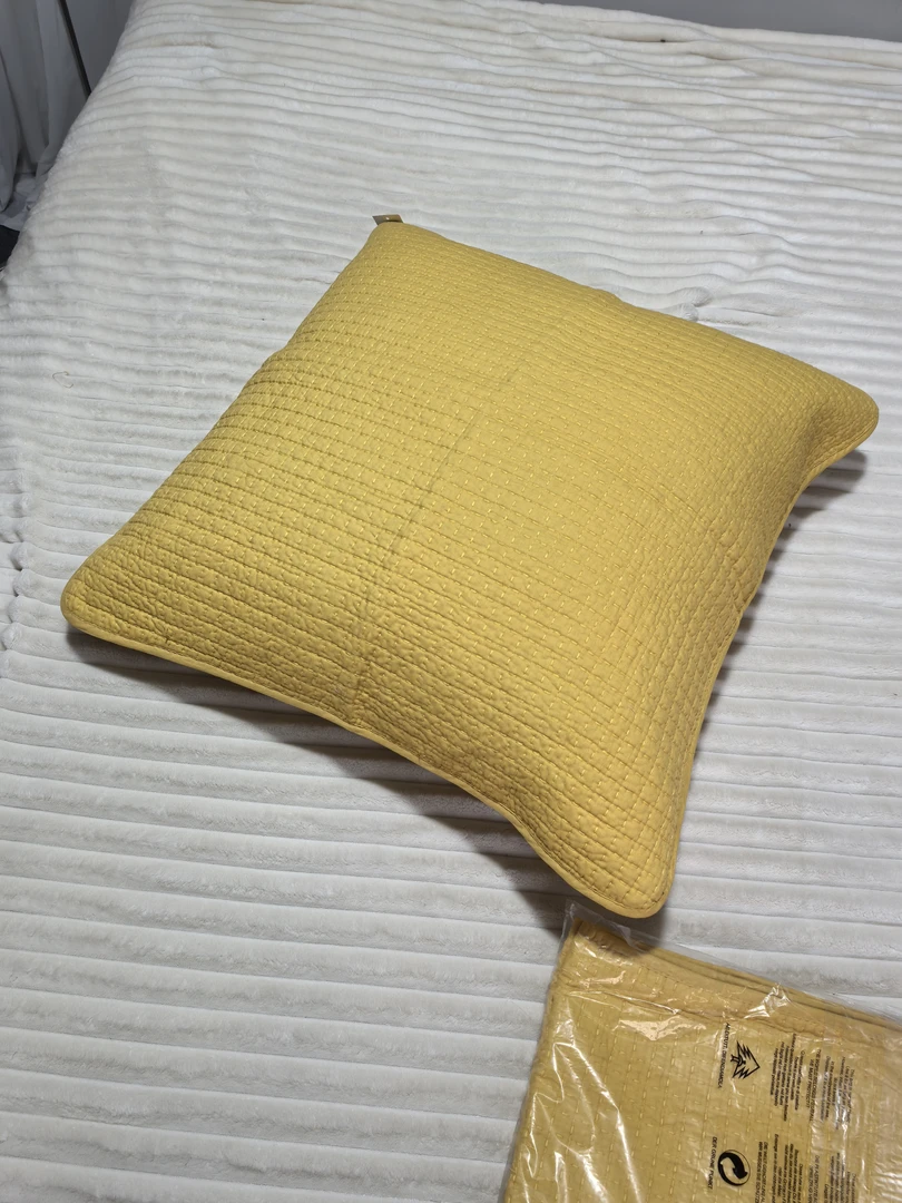 小华约65*65柠檬黄抱枕套发1对不带芯