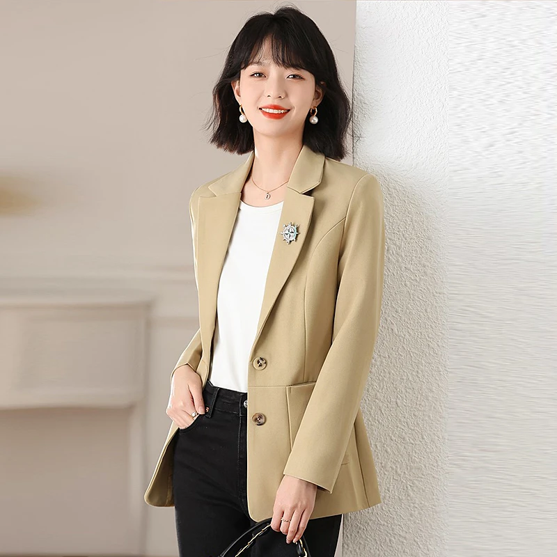 2025秋装新款小西装女短款外套韩版修身长袖小西服休闲小个子上衣