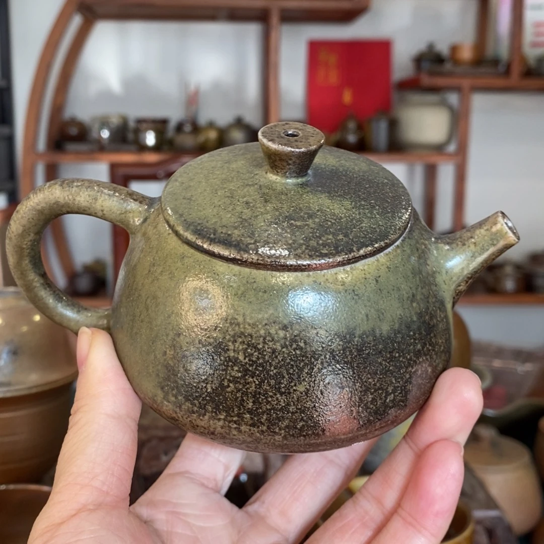 陶底部有干线680无暇福利石瓢壶