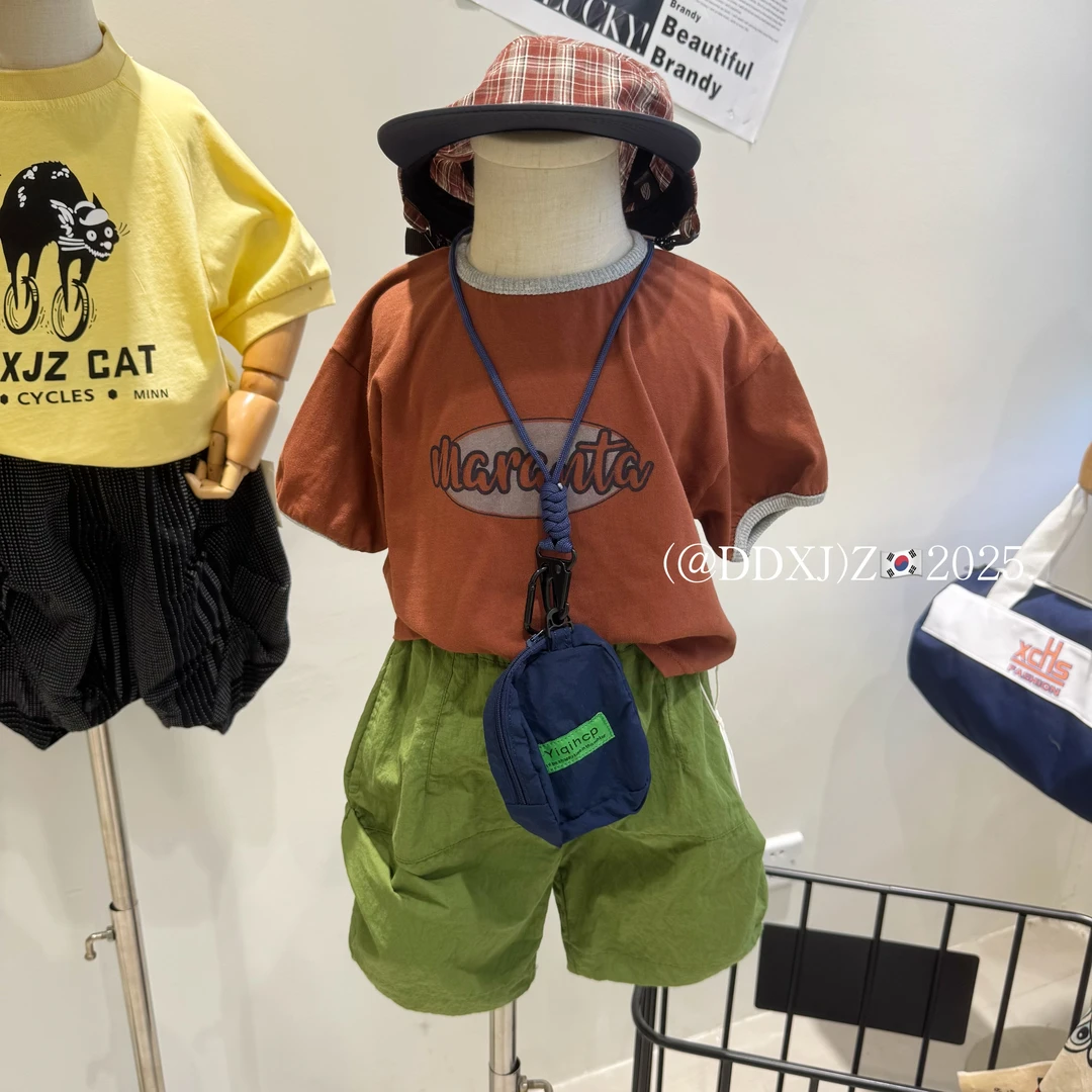 【捡漏】夏季上新男女童百搭 韩版印花字母短袖T恤 80057