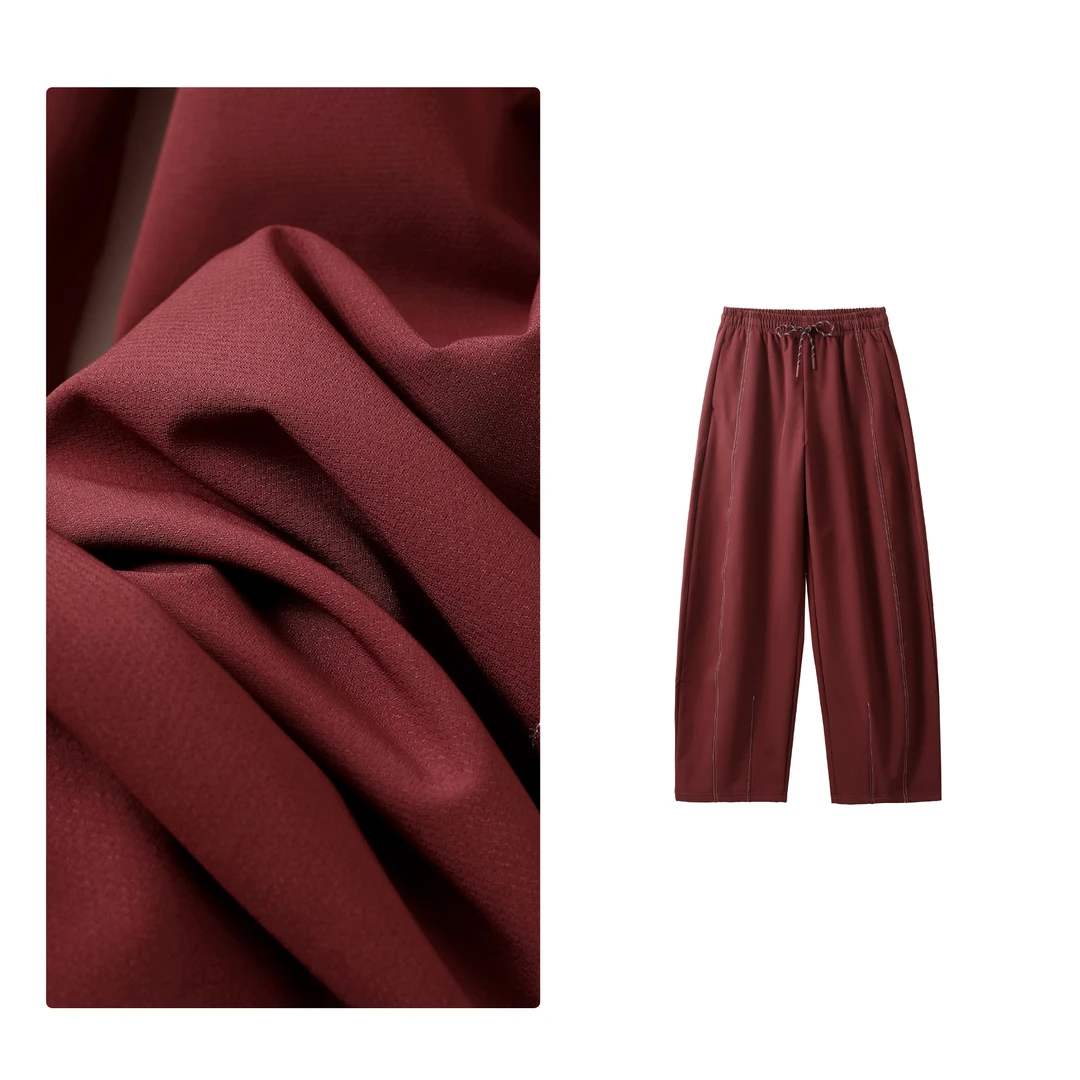 门店34&9！裤型出圈~明线设计抽绳科技布加绒休闲镰刀裤女C19832