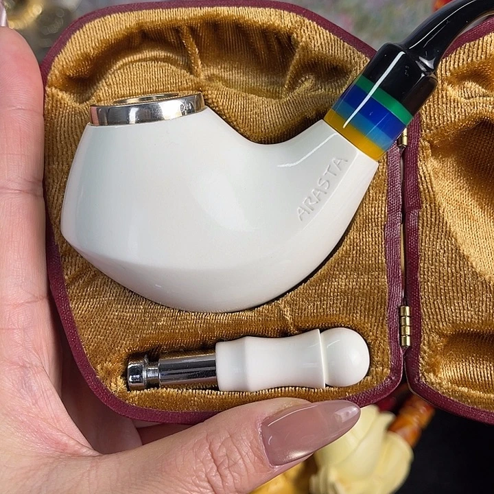 海泡石烟斗超大号素面火山206