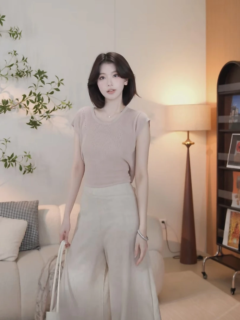 【芝士Cheese】静奢主义 100%莱赛尔轻奢时尚天丝冰凉针织绑带小衫