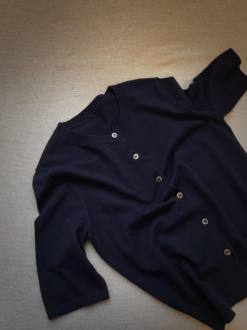 【特价不退换】夏日丝绵半袖针织开衫