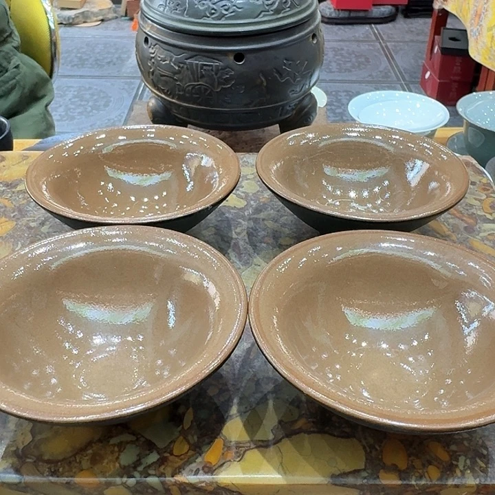 陶烧铁胎杯四个。。品茗