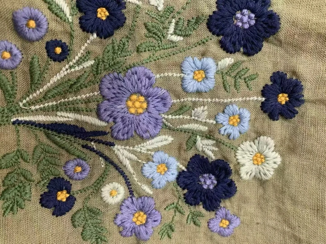 Z家尾货 汉麻+手绣+流苏披肩围巾80*180cm