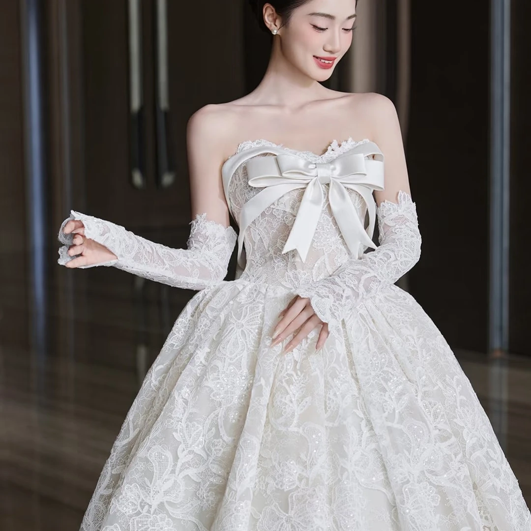 【缎带诗行】蕾丝织梦 源头工厂 自产自销 结婚婚纱 高级甜美