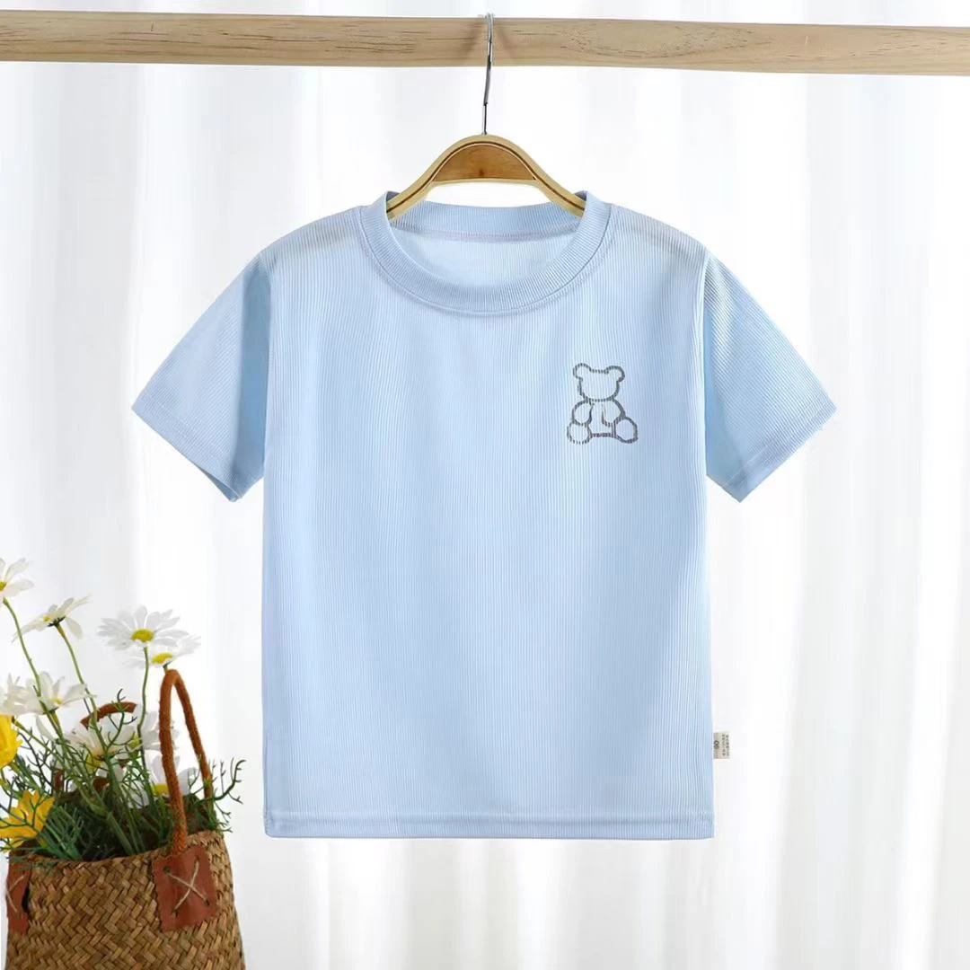 儿童短袖夏款女童男童休闲半袖夏季透气薄款圆领