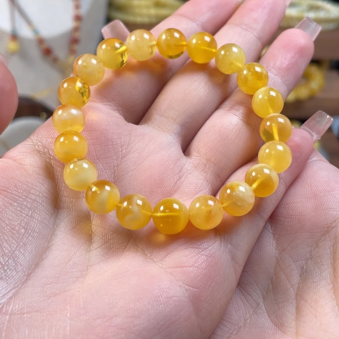 琥珀未镶嵌手链手串