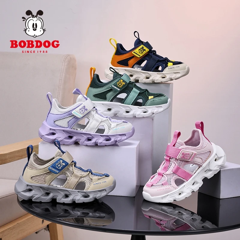 巴布豆儿童男女童溯溪鞋软底镂空凉鞋男夏季时尚休闲运动鞋男童