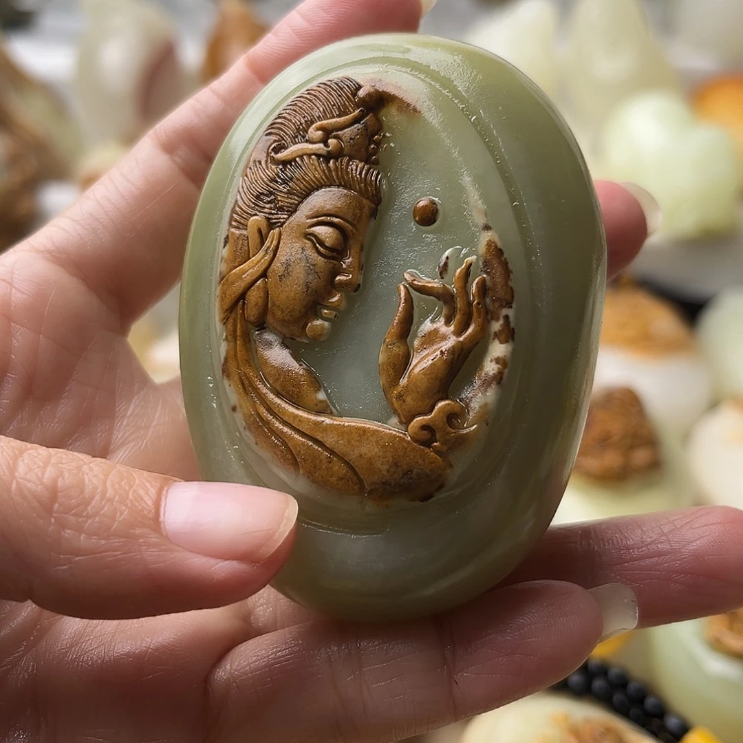 石材古青石不退换观音