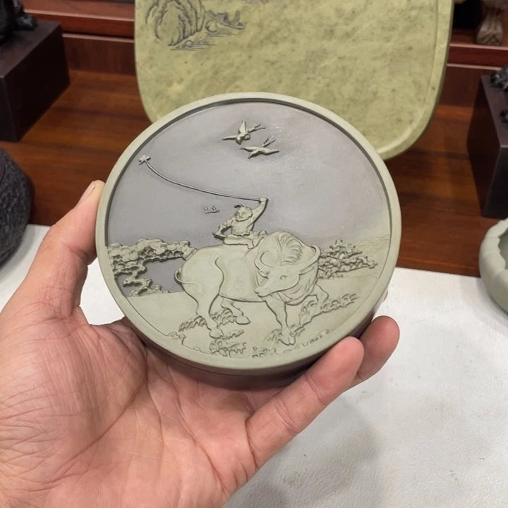 武***哥易砚老坑玉带石砚台砚台