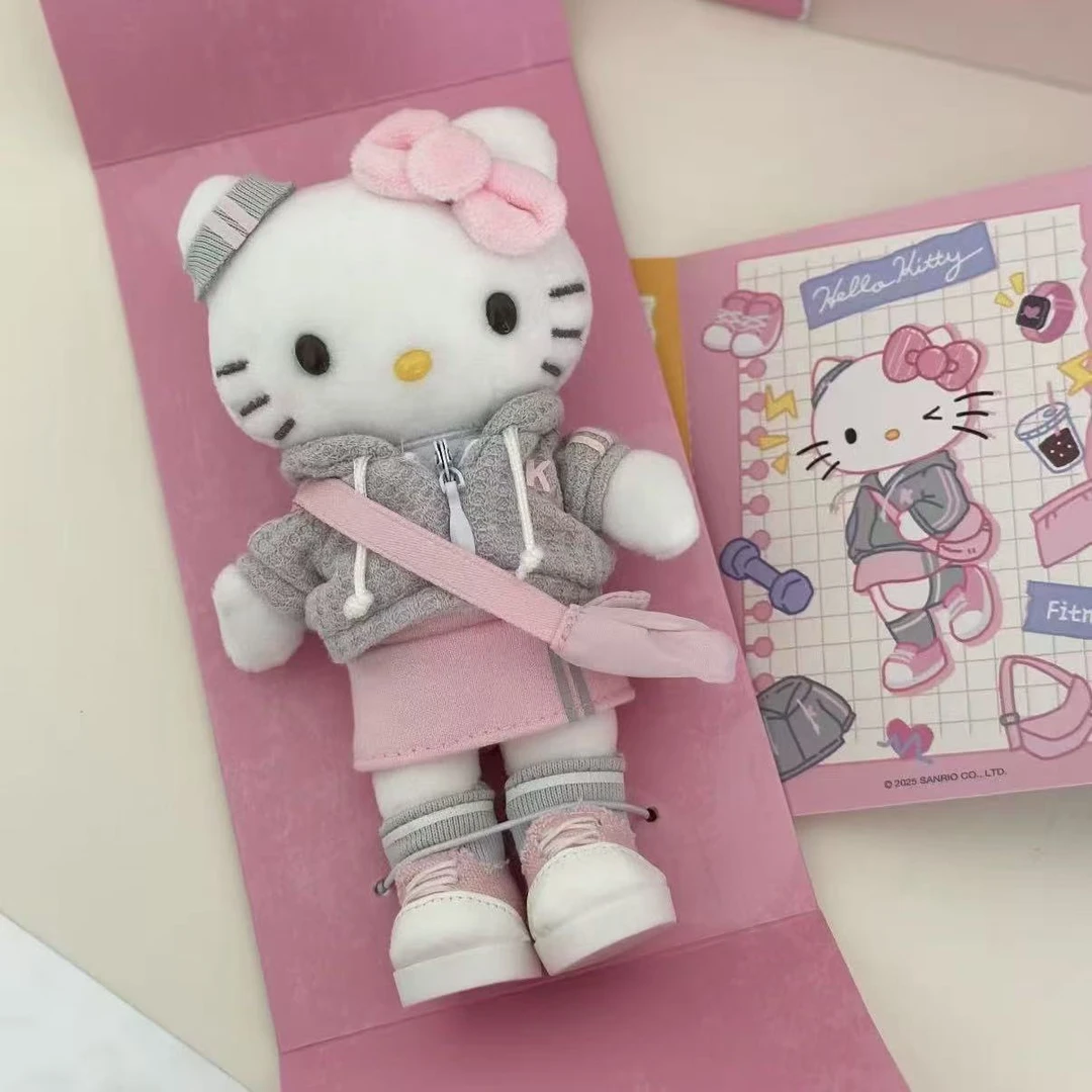 【正品】HelloKitty的一天 运动时间白皮运动服长腿Kitty 潮玩挂件