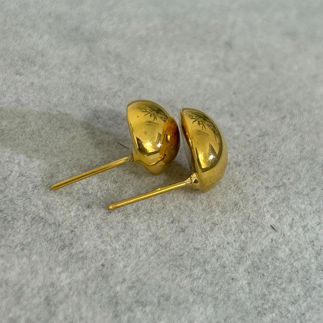 足金999 【平头灯泡耳钉】传承精致轻奢百搭简约时尚气质精美女耳钉