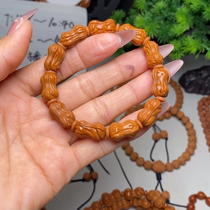 桃核手串花生手串