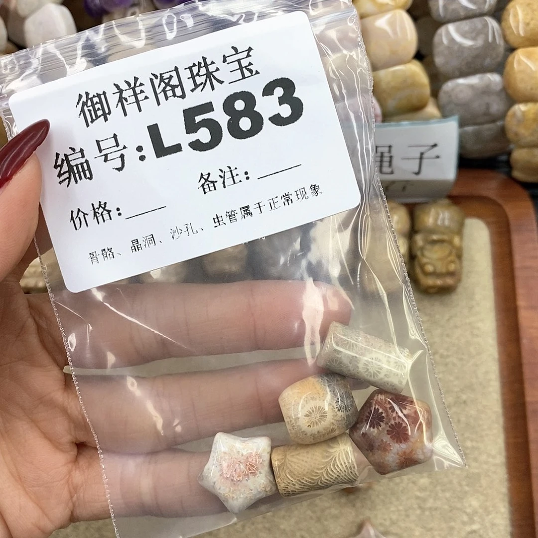 硅化珊瑚（珊瑚玉）L未镶嵌星****草