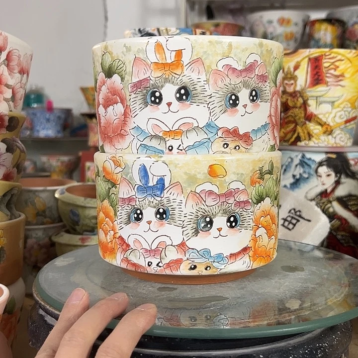 ****～景德镇手绘花盆最高性价比厂家