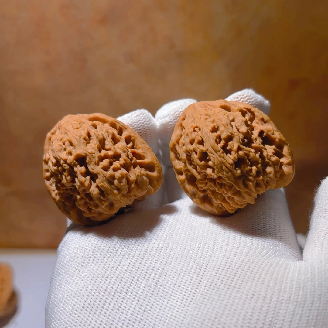 吊坠文玩核桃6号链接39-39-41天残脚溜肩粗棱