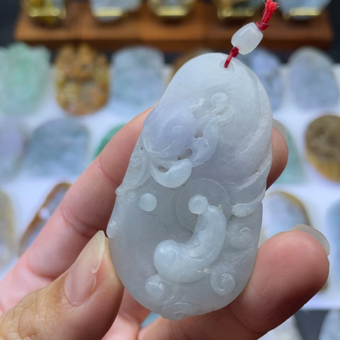 定制翡翠未镶嵌莲花悟道