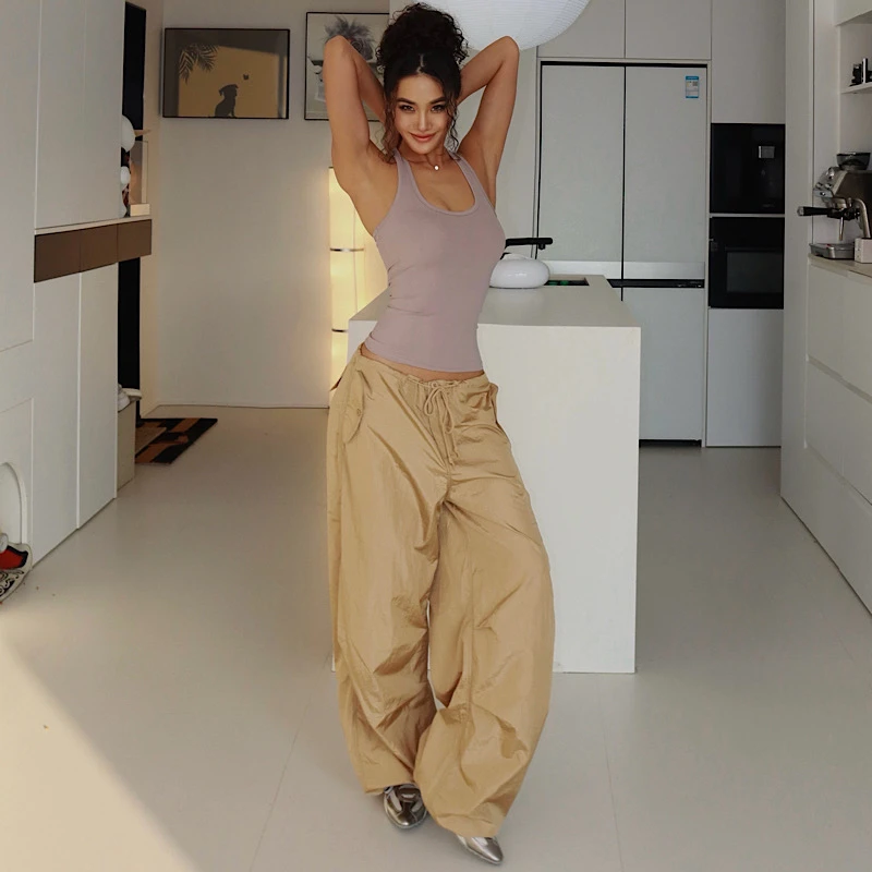 akiyo studio欧美风辣妹高腰显瘦女修身休闲百搭长裤3217